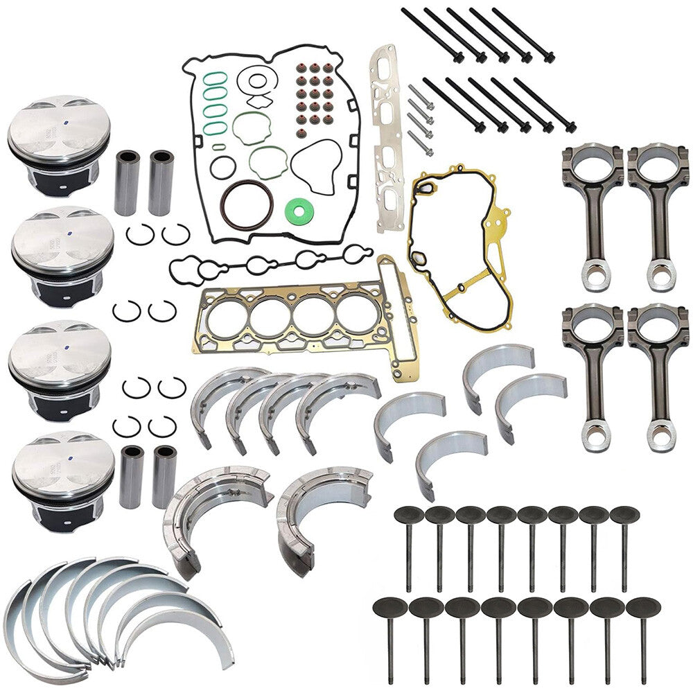 Engine Rebuild Overhaul Pistons Valves Seals Kit for Buick for Chevrolet for GMC 2.4L