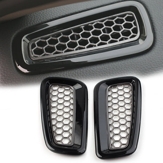 for Honda for Civic 11th 2022 Up 2x Black Honeycomb Inner Dash Side Air Vent Cover