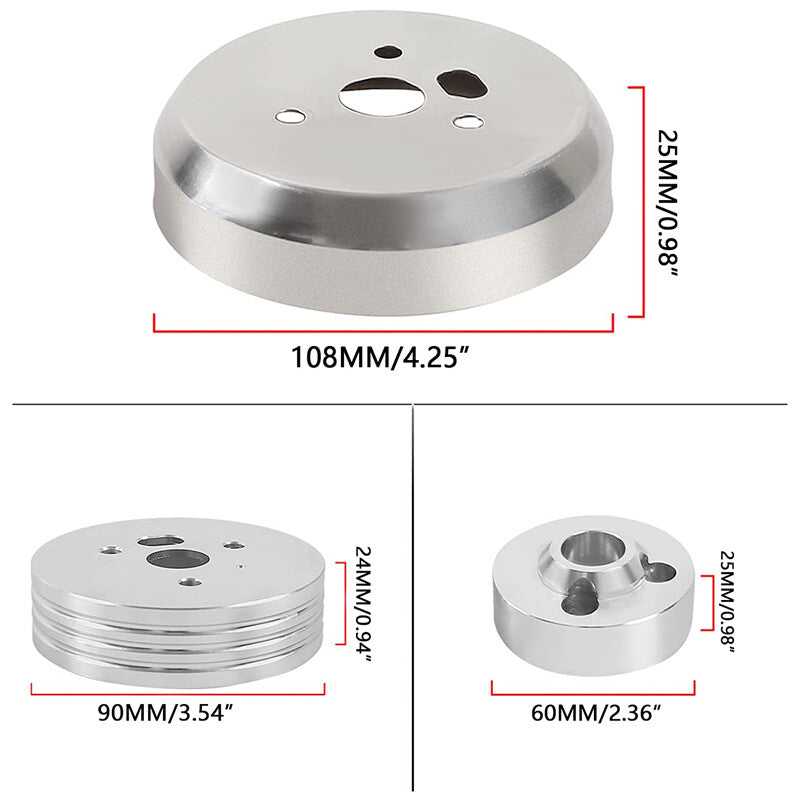 5-hole and 6-hole automotive steering wheel hub adapters, auto-polishing hub connectors, US stock