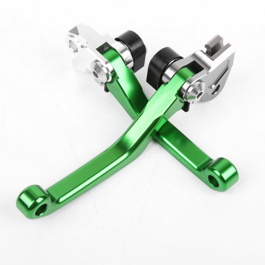for Kawasaki KX65 KX85 2000-2021 Clutch Brake Levers CNC Pivot Green US 2018 19