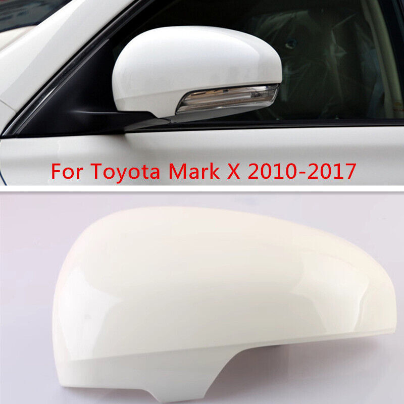 Pearl white LH Rearview Door Mirror Cover Shell Cap for Toyota Mark X 2010-2017