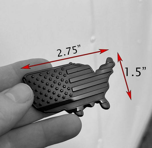 Black small American flag map sticker for Audi side fender rear boot badge sticker