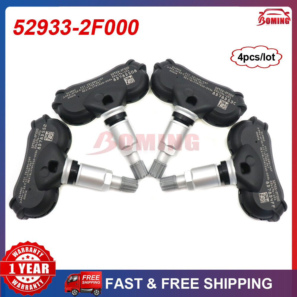 4x NEW TPMS TIRE PRESSURE SENSOR 52933-2F000 for Hyundai for Tucson for Kia Rio 315Mhz