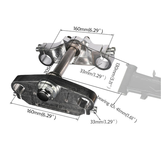 33mm three-bar clip handlebars suitable for 50cc, 70cc, 90cc, and 110cc Pit Dirt bicycles, Apollo SSR