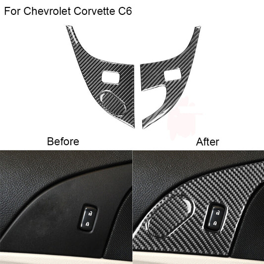 3Pcs for Chevrolet for Corvette C6 2005-2007 Carbon Fiber Locker Panel Cover Trim