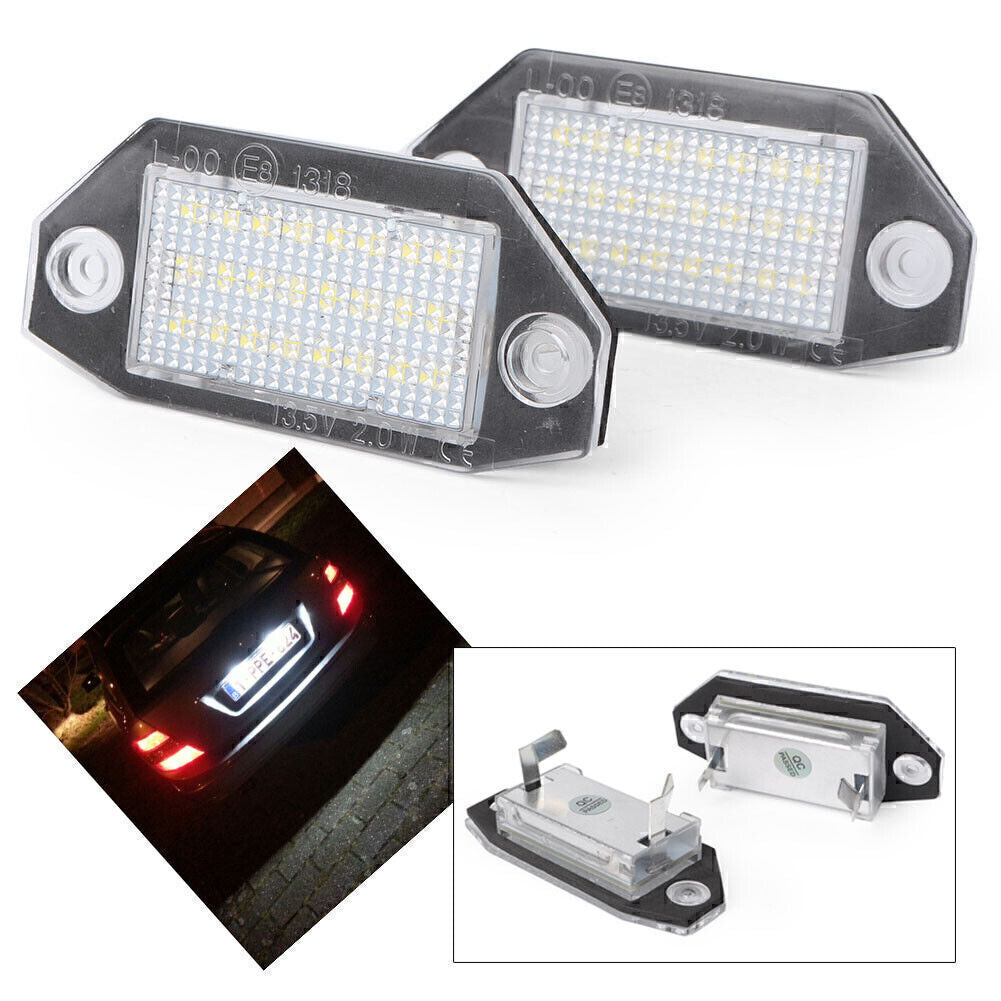 24LED White Rear Number License Plate Light Fit for Ford Mondeo MK3 2000-2007