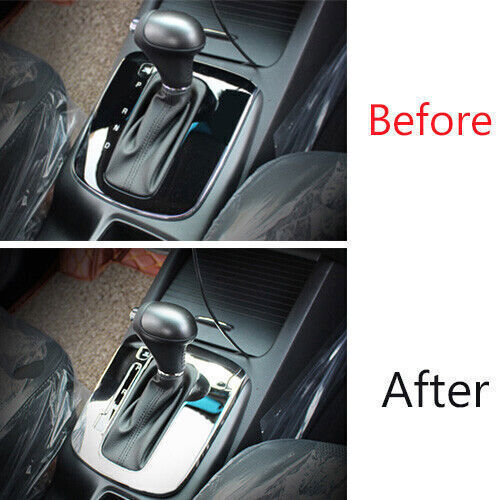 Central Console Gear Shift Cover Trim for Kia K3 Forte 17-2018 Chrome Steel