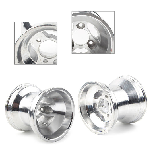 10X4.50-5 Front Wheel Rim Hub for GO KART KARTING ATV Buggy Aluminum Silver 2PCS