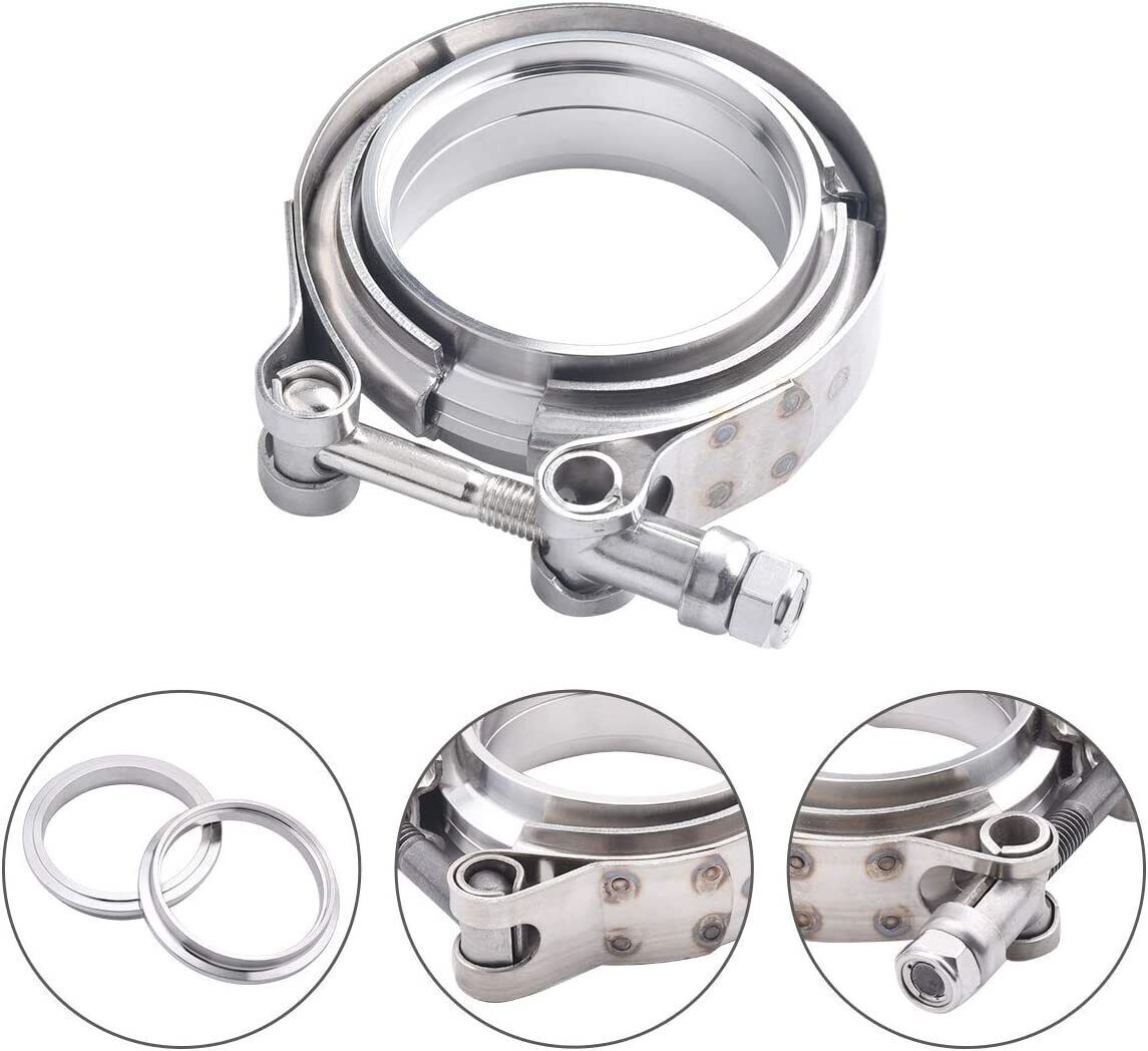 2x2.5 inch V-band flange clamp quick-release hose kit for turbo exhaust pipes in the