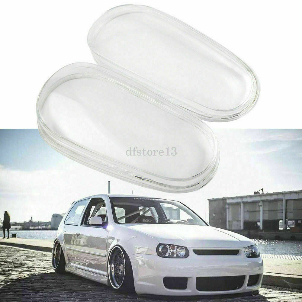 PAIR FOR 1999-2005 for VW MK4 for GOLF R32 REPLACEMENT GLASS HEADLIGHT LENS COVER LH+RH