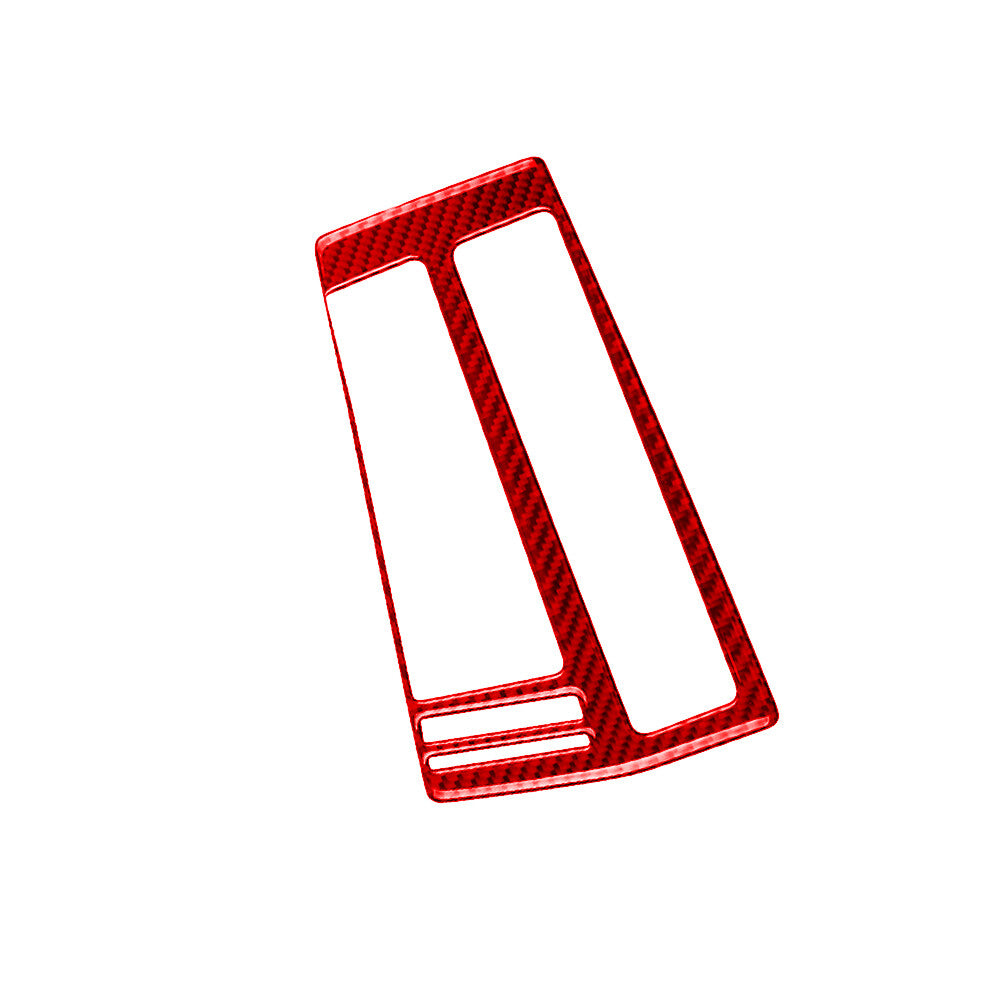 Red Carbon Fiber Gear Shift Panel Cover Trim Sticker for VW for Golf 8 MK8 GTI 2021