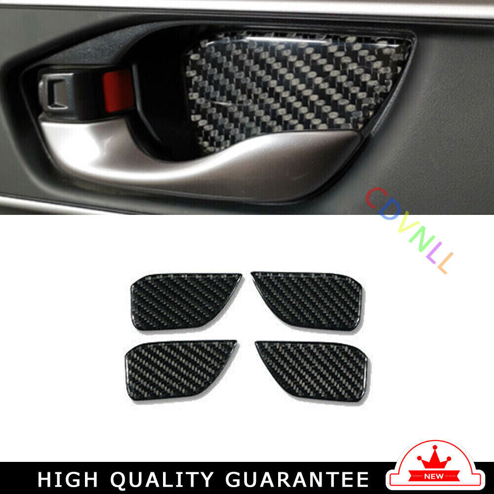 Inner Door Handle Bowl Cover Trim for Honda CRV CR-V 2017-2022 Real Carbon Fiber