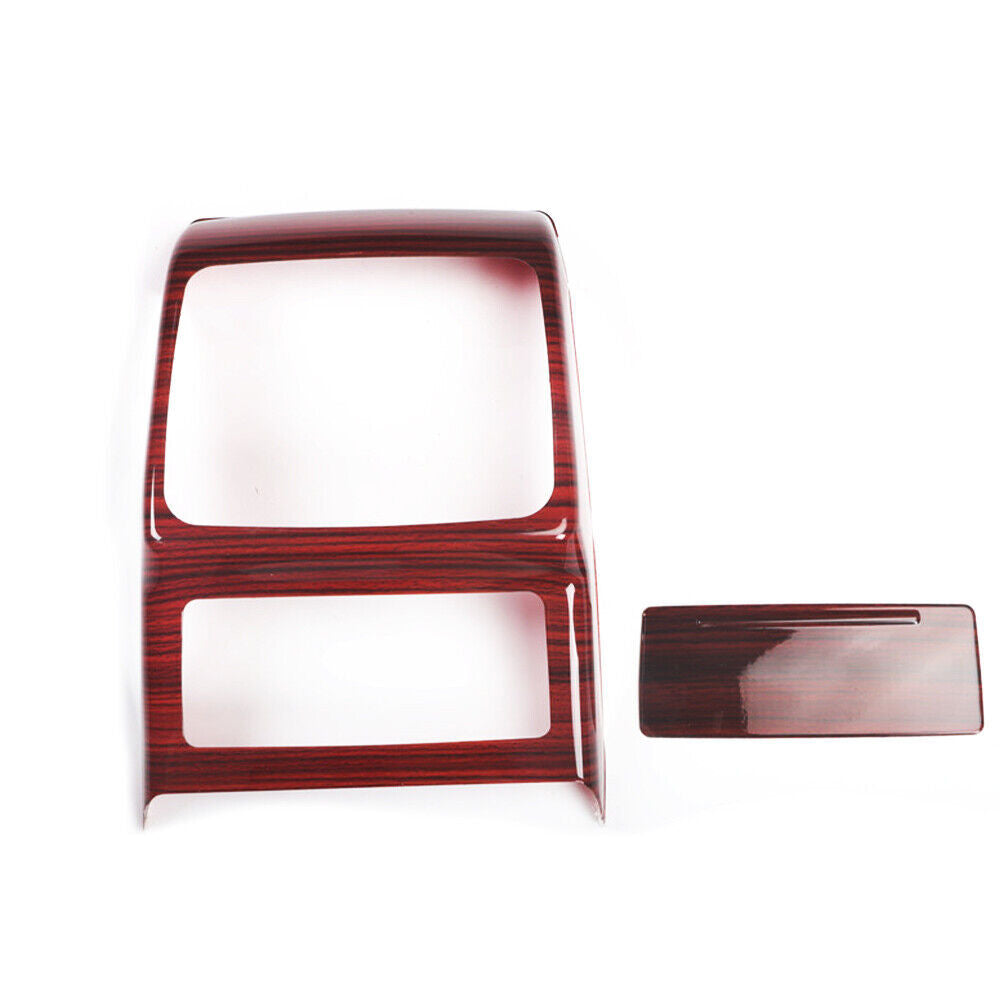 Car Inner Rear Air Outlet Vent Frame Trim 2 Fit for Audi A4L 2017-2019 Red Wood