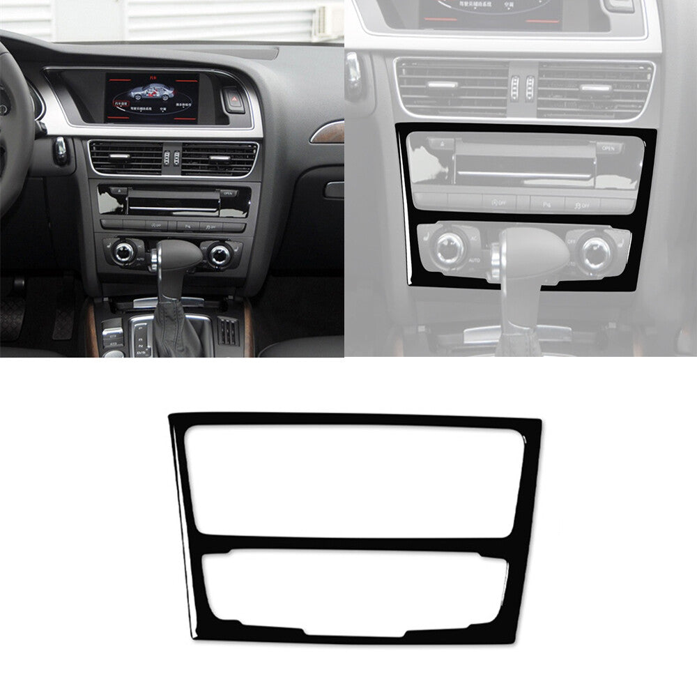 for Audi Q5 8R SQ5 2009-2017 Central Console AC CD Switch Panel Trim Piano Black