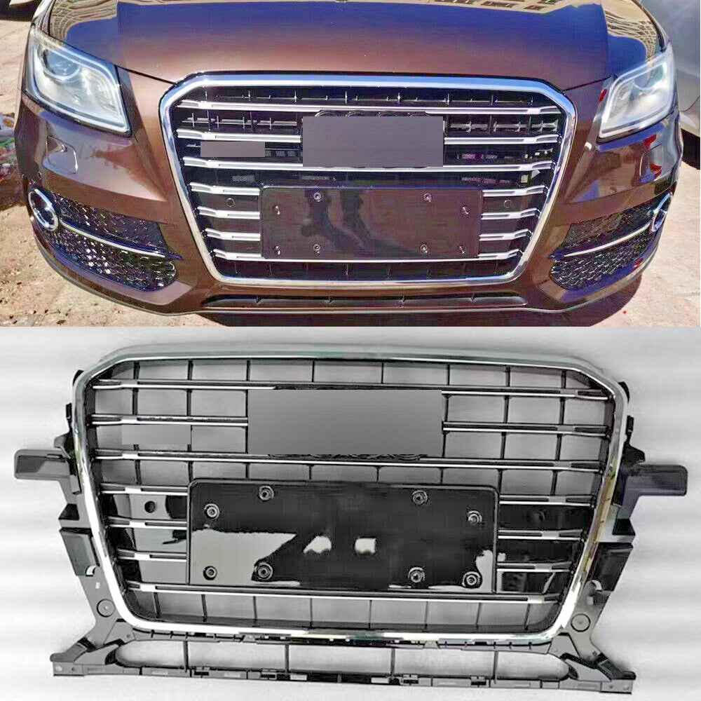 Front Grill Mesh Grille Fit for Audi Q5 2013 2014 2015 2016 SQ5 Bumper Grilles