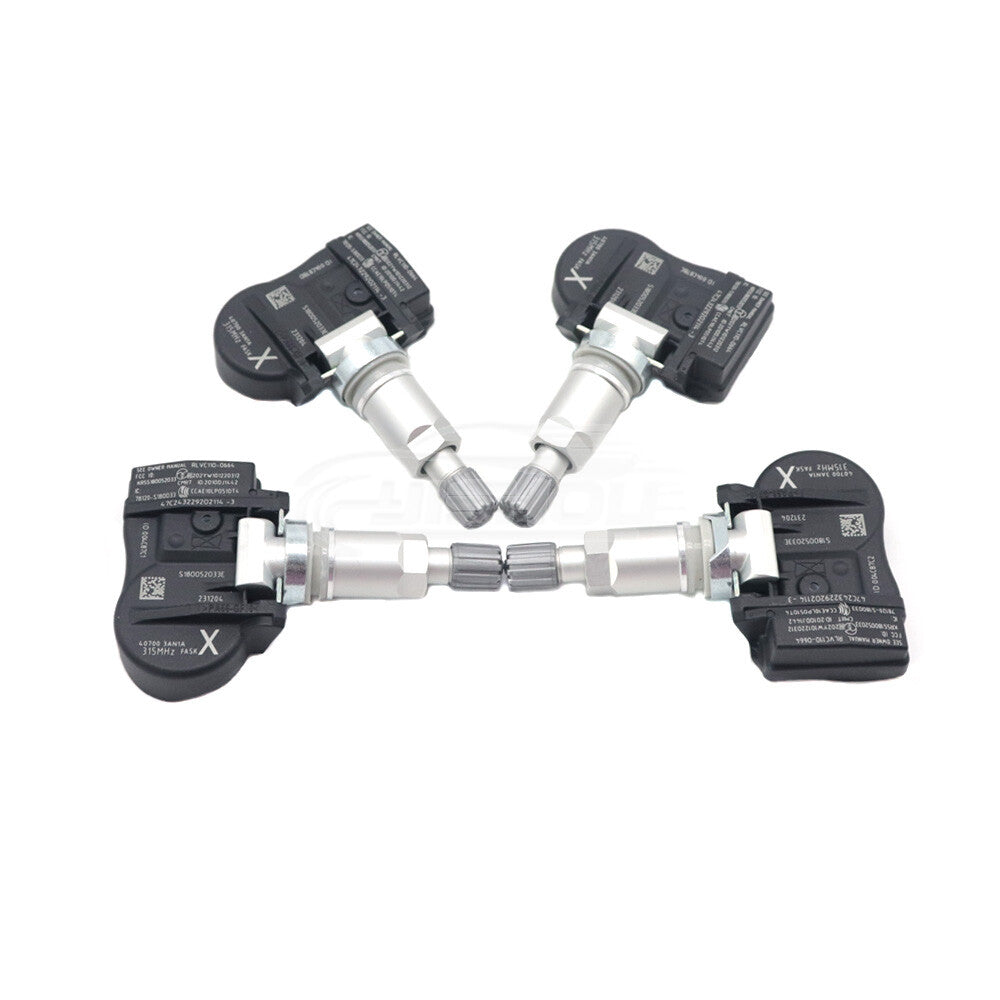 4-pack TPMS tire pressure sensors 40700-3AN1A suitable for Nissan Leaf Sentra Versa 315MHz