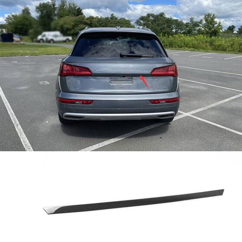 Rear Tailgate Trunk Lid 1pcs Fit for Audi Q5 2018~2021 Cover Trim Black Titanium