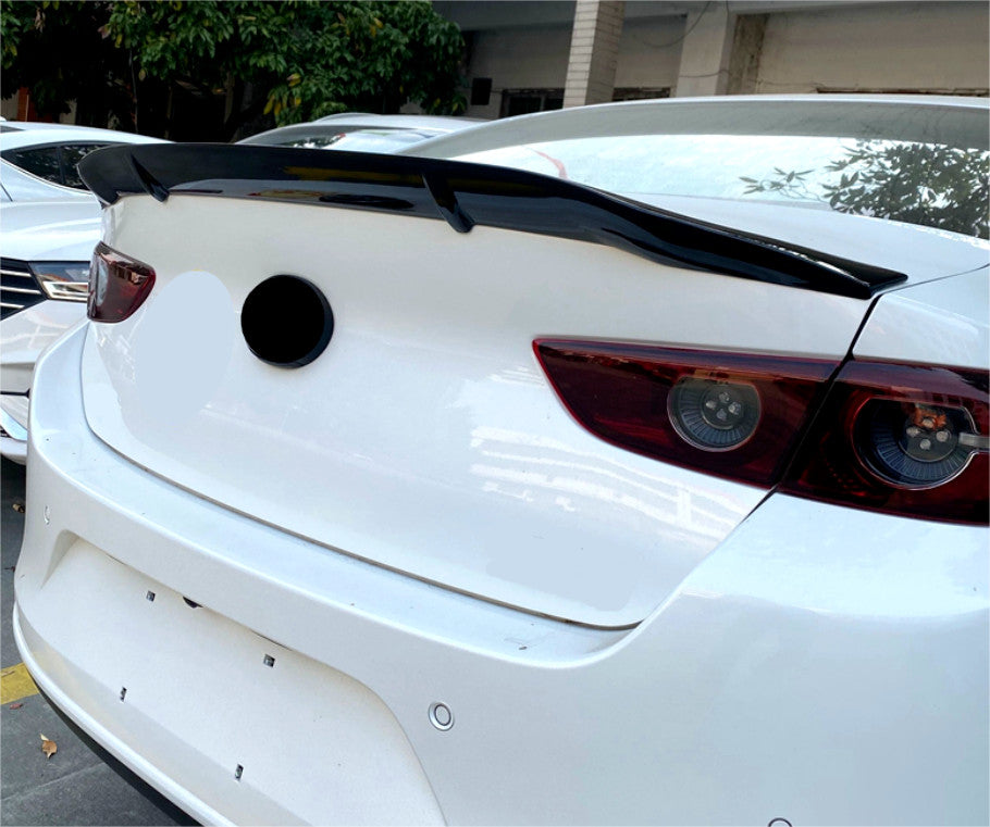 1X ABS Glossy Black R Style Rear Trunk Spoiler Wing Trim For 19-23 for Mazda 3 Sedan