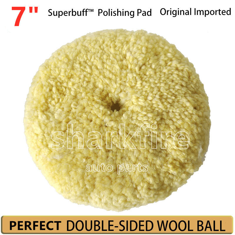 7-inch Wool Composite Pad, Double-sided 100% Wool Polishing Pad, Suitable for Automotive Use