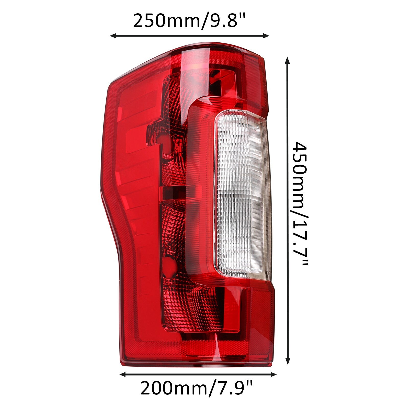 Left-hand drive side taillights for 2017-2019 for Ford F250/F350 with LED bulbs.