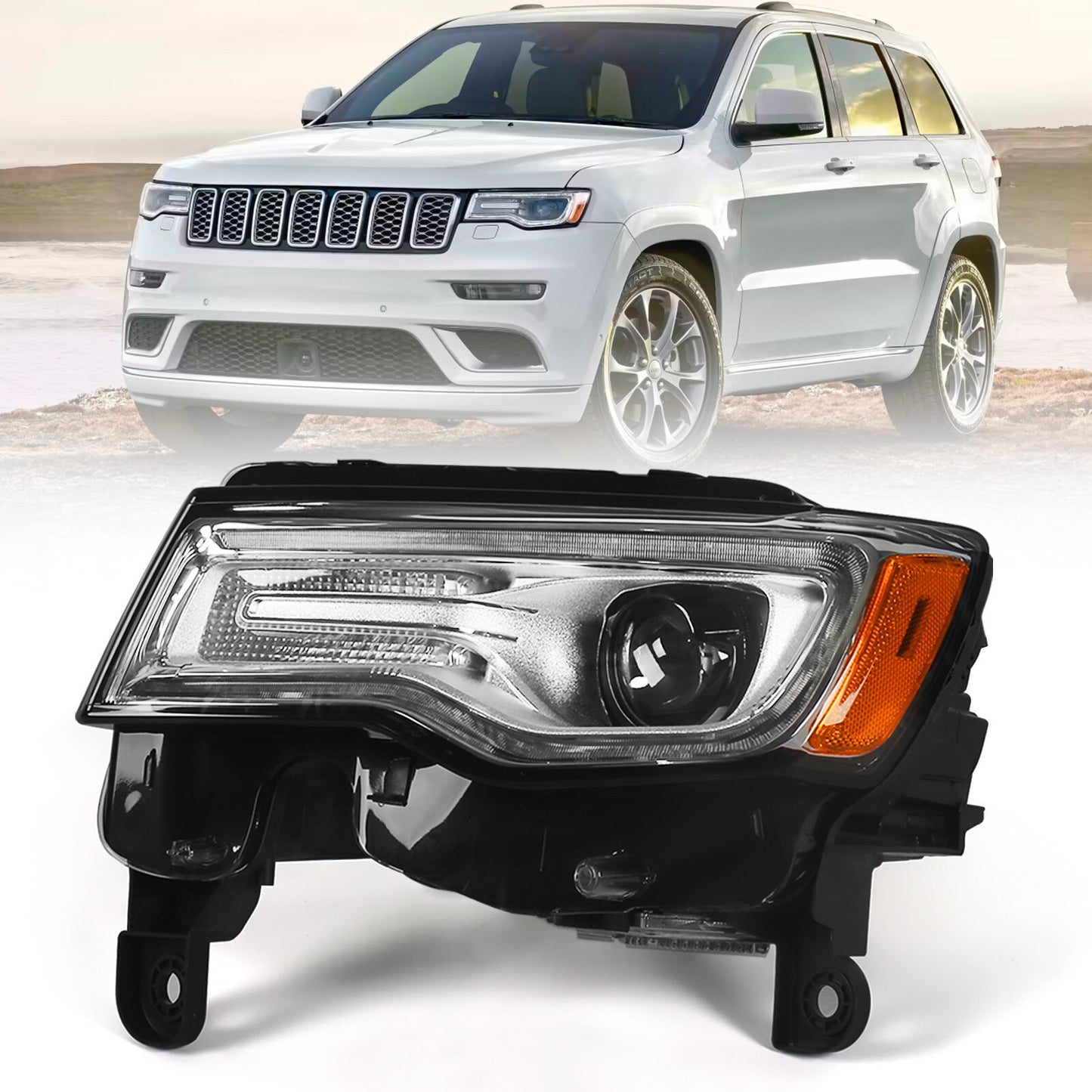 Suitable for 2017-2021 for Jeep Grand Cherokee HID/Xenon headlight assembly driver left