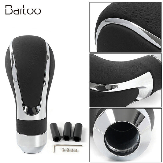Universal Car Gear Shift Knob Manual Shifter Lever Handle Stick Black Leather