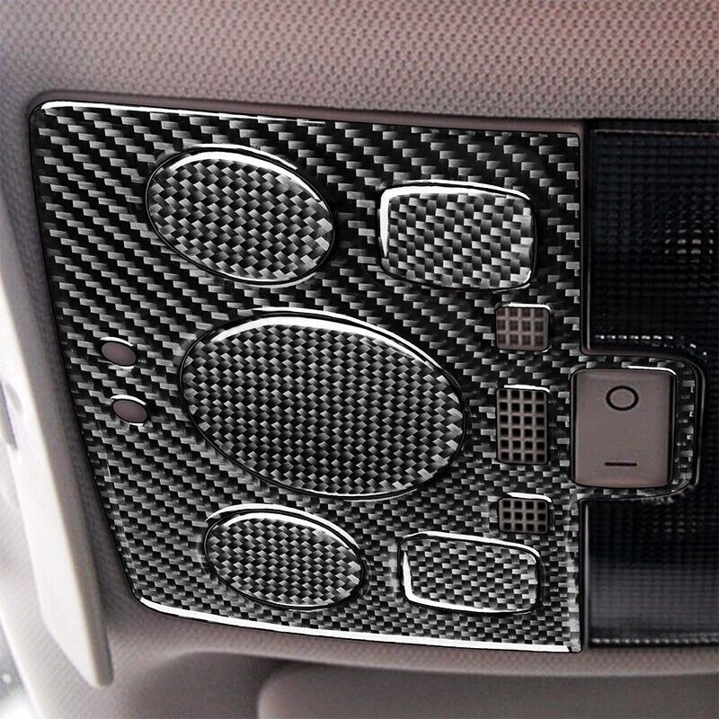 Real Carbon Fiber Car Reading Lights Panel Cover Trim for Audi A3 S3 2006-2007