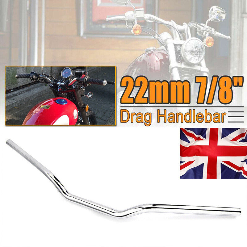 Motorcycle 7/8 22mm Drag Bar Handlebar for Honda Chopper Bobber Universal