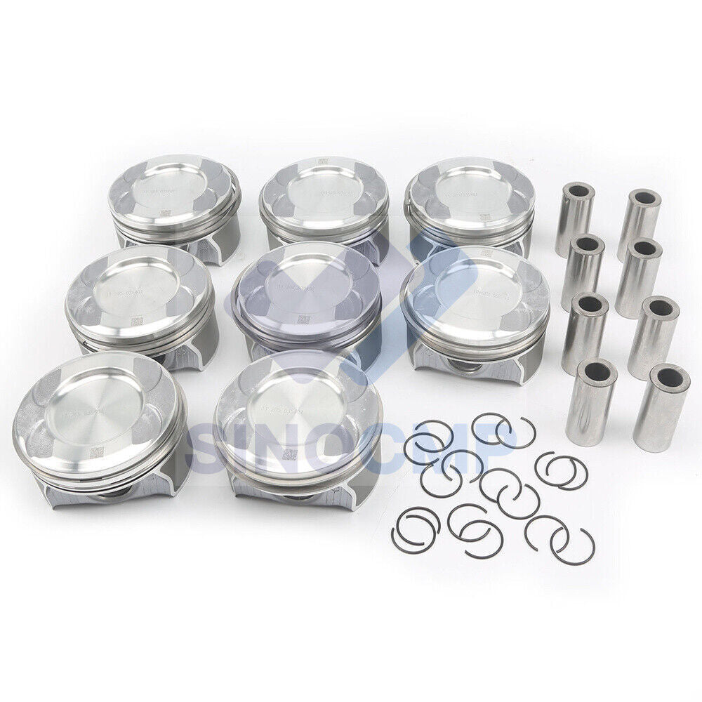M278 Engine Pistons Rings Set For 12-19 for Mercedes-Benz GL450 CLS500 W166 4.6 4.7L