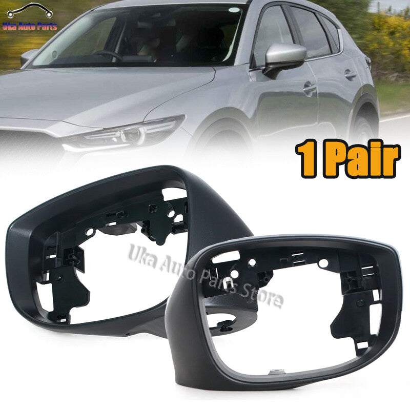 2PCS Side Door Rearview Mirror Frame Cover Housing for Mazda CX-5 CX5 2017-2021