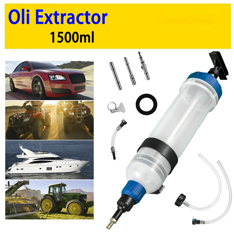 1.5L Car Oil Fluid Extractor Filling Syringe Bottle Fuel Insertion Transfer Pump