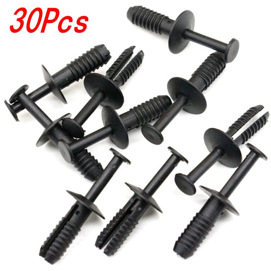 30Pcs Push Plastic Rivet Pin Clip for BMW 6mm Bumpers Interior Trim Panel Fascia