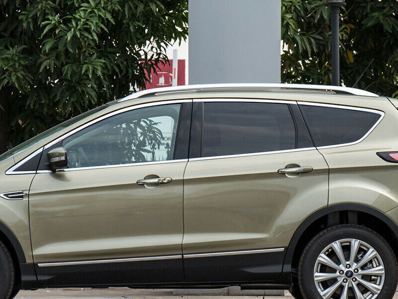for Ford Escape Kuga 2013-2019 Chrome steel Upper Window Sill Trim Molding Cover