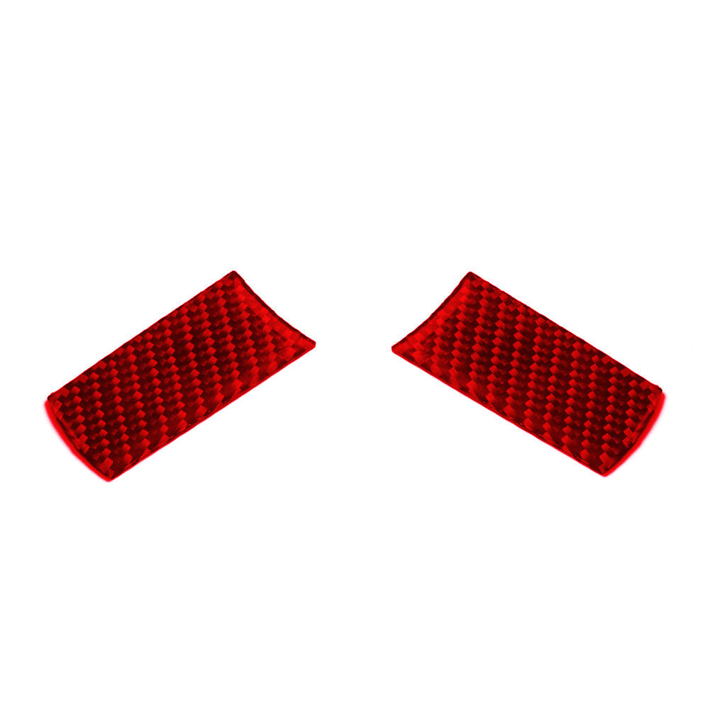 4Pcs Red Carbon Fiber Steering Wheel Button Cover Trim Type A for Chrysler 300
