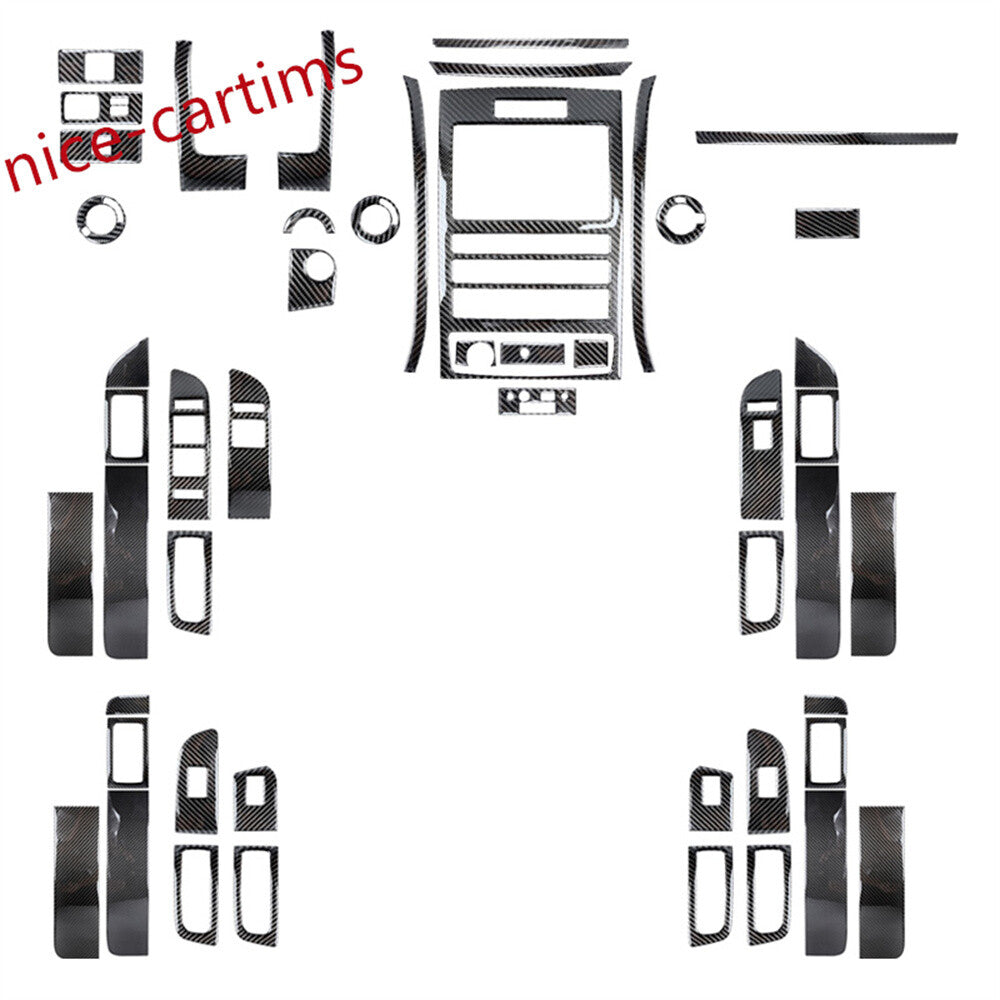 50Pcs Carbon Fiber Interior Full Set Decorative Trim Kit for Ford F150 2009-2014