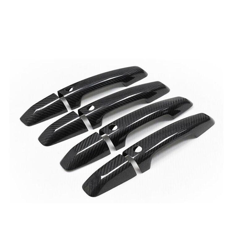 Carbon Fiber Car Door Handles Cover Trim Decor Fit for Jaguar XE XF 2015-2020