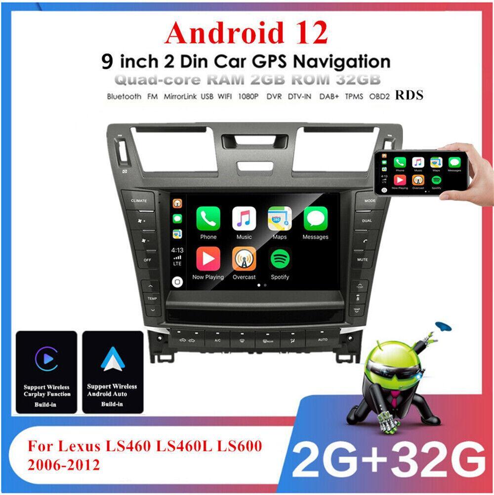 9-inch stereo radio with Navi GPS for 2006-2012 for Lexus LS460. Built-in CarPlay and Android Auto.