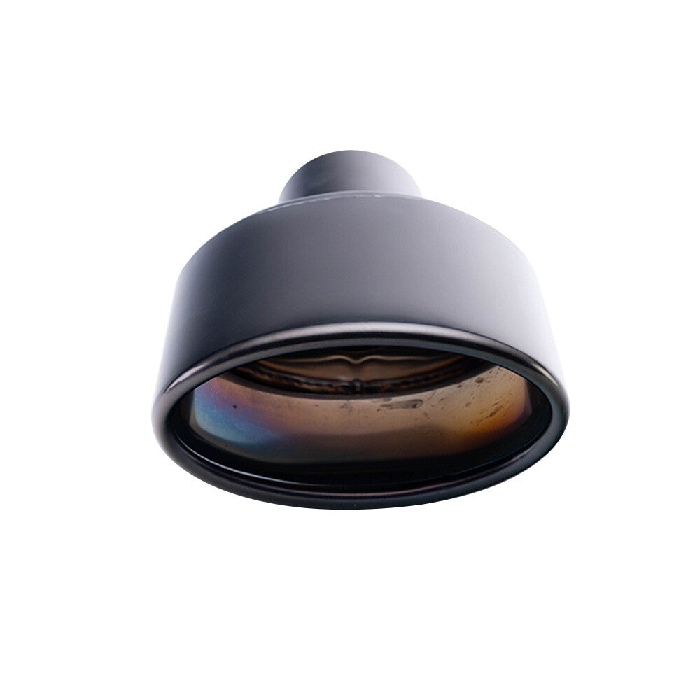 1PC Oval Exhaust Pipe Tip 2.25 Inch Stainless Steel Rolled Tip Black