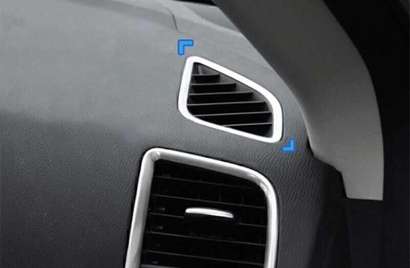 2X for Mazda CX-5 13-15 Matte Silver Dashboard LR AC Air Outlet Vent Frame Trim