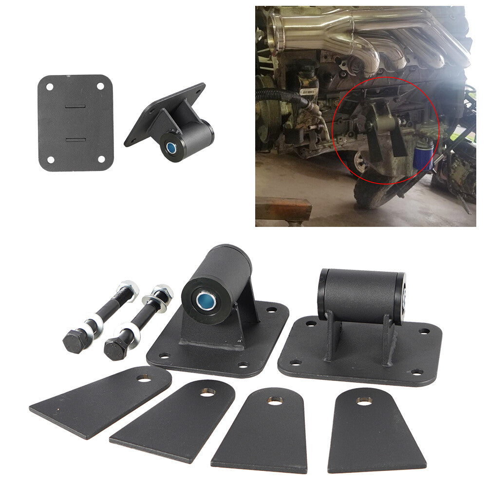 Universal Engine Motor Mounts Conversion Swap For LS LS1 LS2 LS3 LS6 LS7 Black