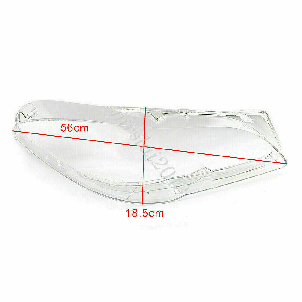 2x Headlight Lens Cover Lampshade Cap for BMW 5 Series F10 F11 F18 2010-13 Clear