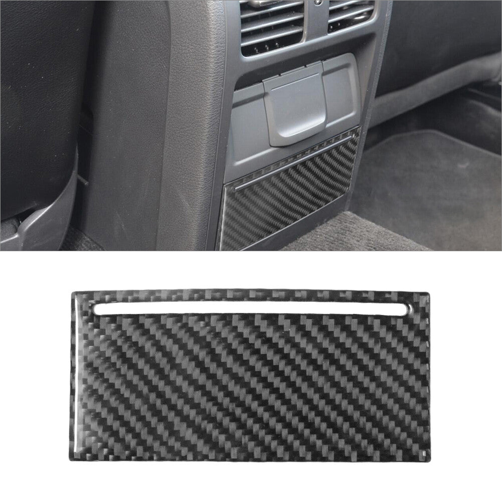 Carbon Fiber Interior Rear Storage Box Cover Trim for Volkswagen for Passat 2006-11