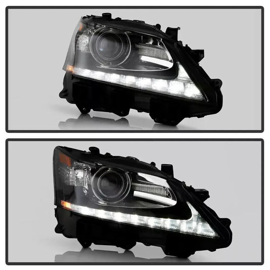 Suitable for 13-15 year old for Lexus GS350 GS450h HID headlights with AFS LED DRL projector (left and right).