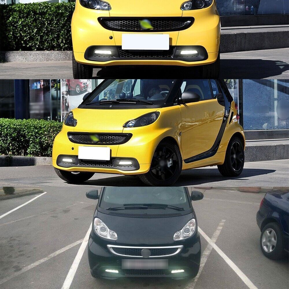 2P Left/Right -Spec LED DRL Daytime Running Lights For 2013-2015 for Smart Fortwo