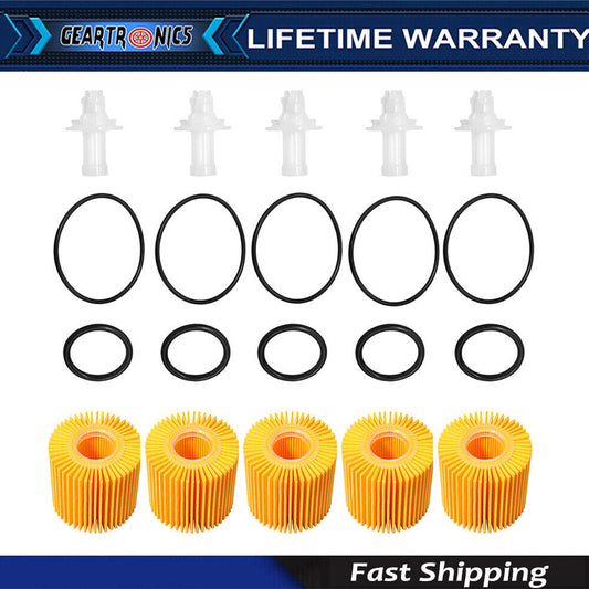 04152-YZZA1 Engine Oil Filter Pack of 5 for Toyota for Lexus for Scion New