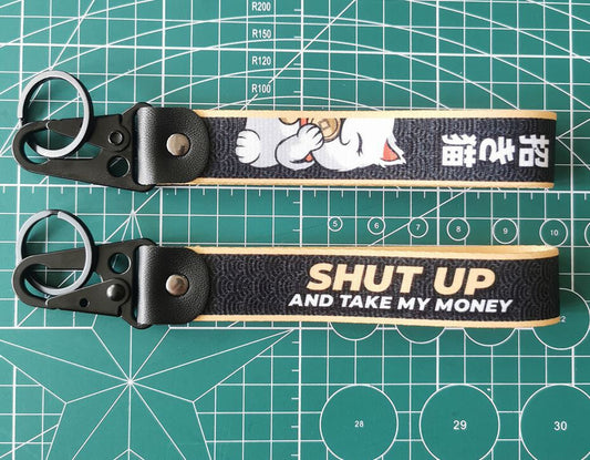 1-piece car keychain/key ring with lanyard, car accessories, Fortune Cat, suitable for Nissan .