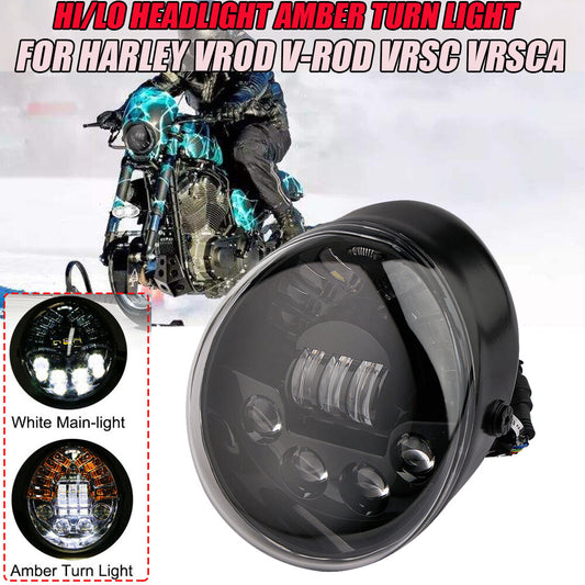 LED amber turn signal high/low headlights for Harley-Davidson VRSC Vrod V-ROD 02-17
