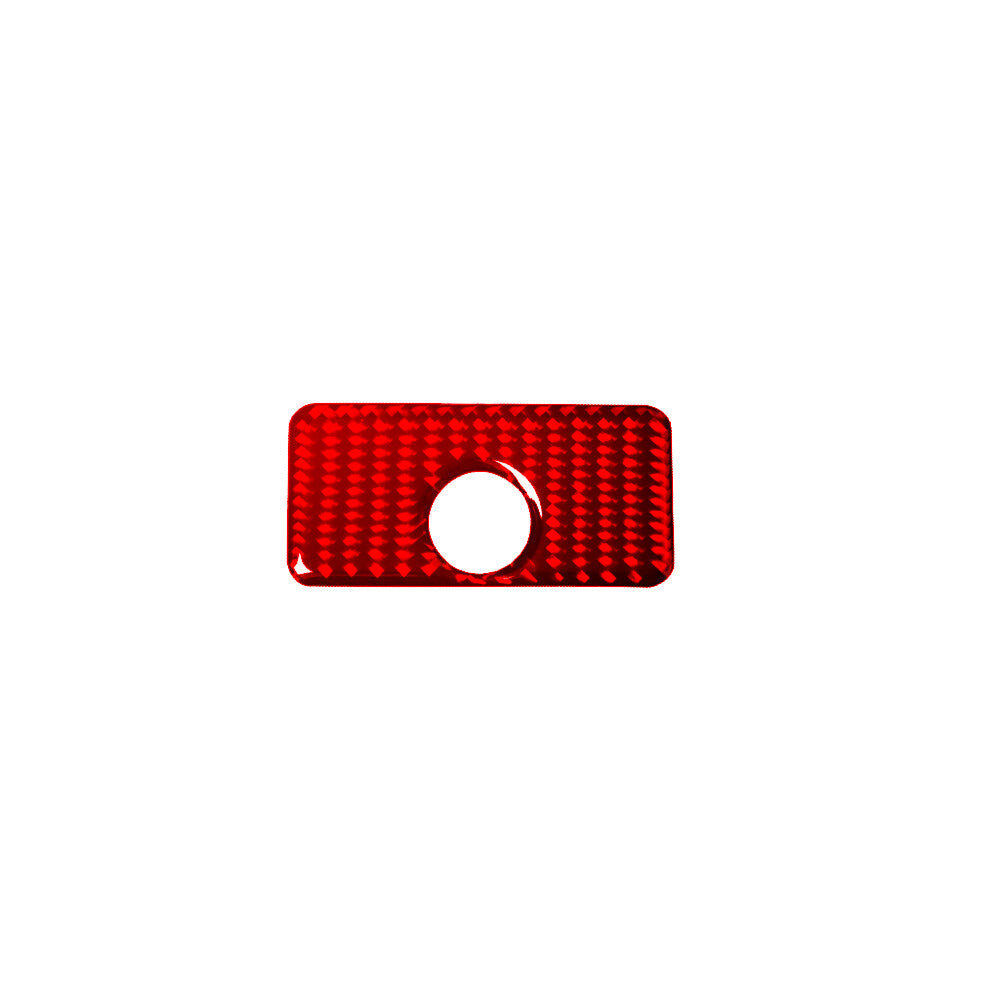 Red Carbon Fiber Copilot Storage Switch Cover Trim for Chevrolet Camaro 2016-18