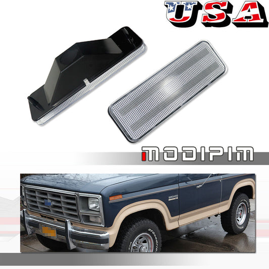 Transparent front turn signal housing kit for 80-86 for Ford for Mustang F150 F250 F350