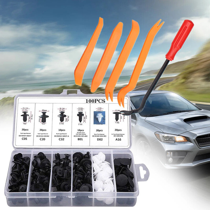 Car Plastic Clip Fixing Door Pin Removing Retainer Rivet Screws Disassembly Tool